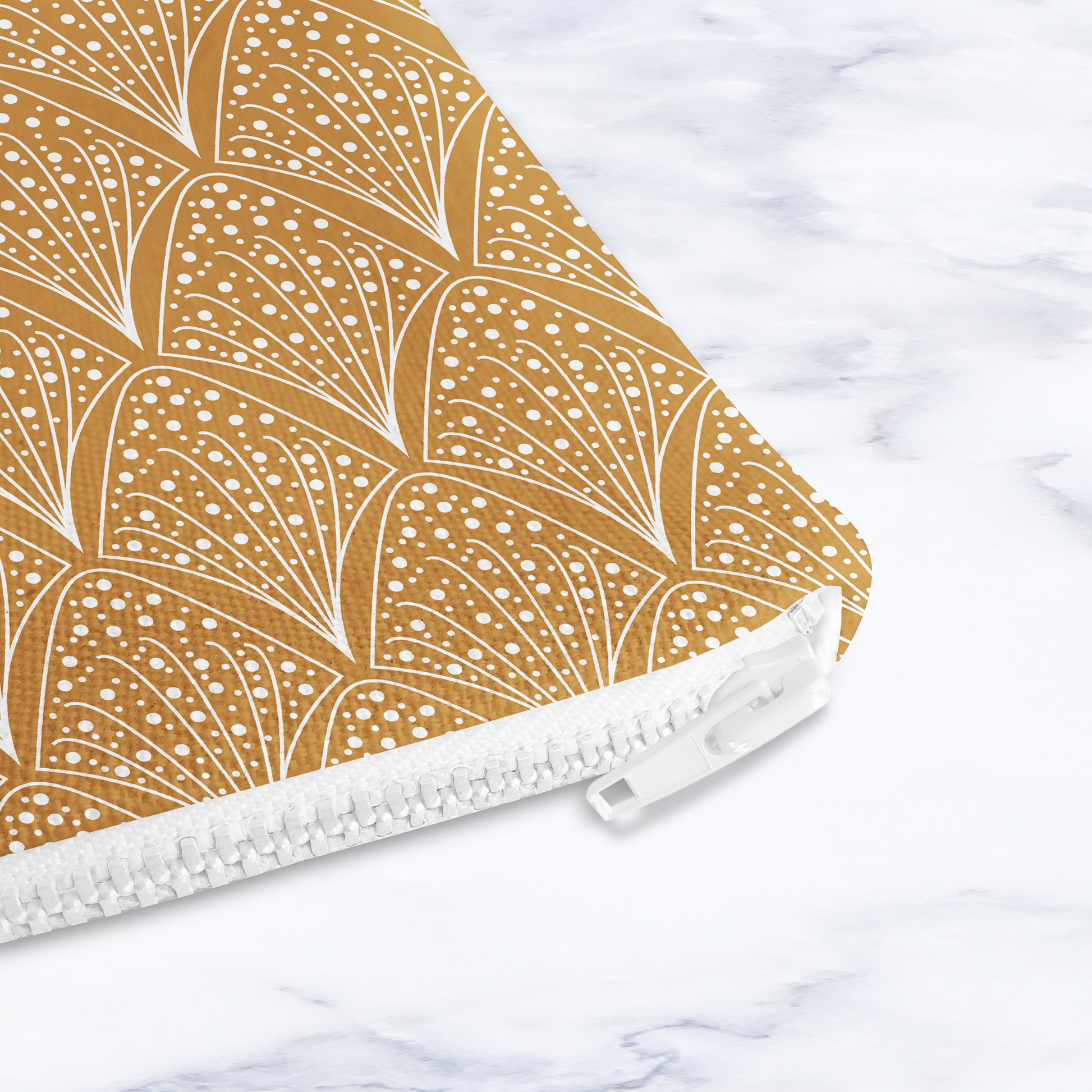 Gold Abstract Makeup Bag