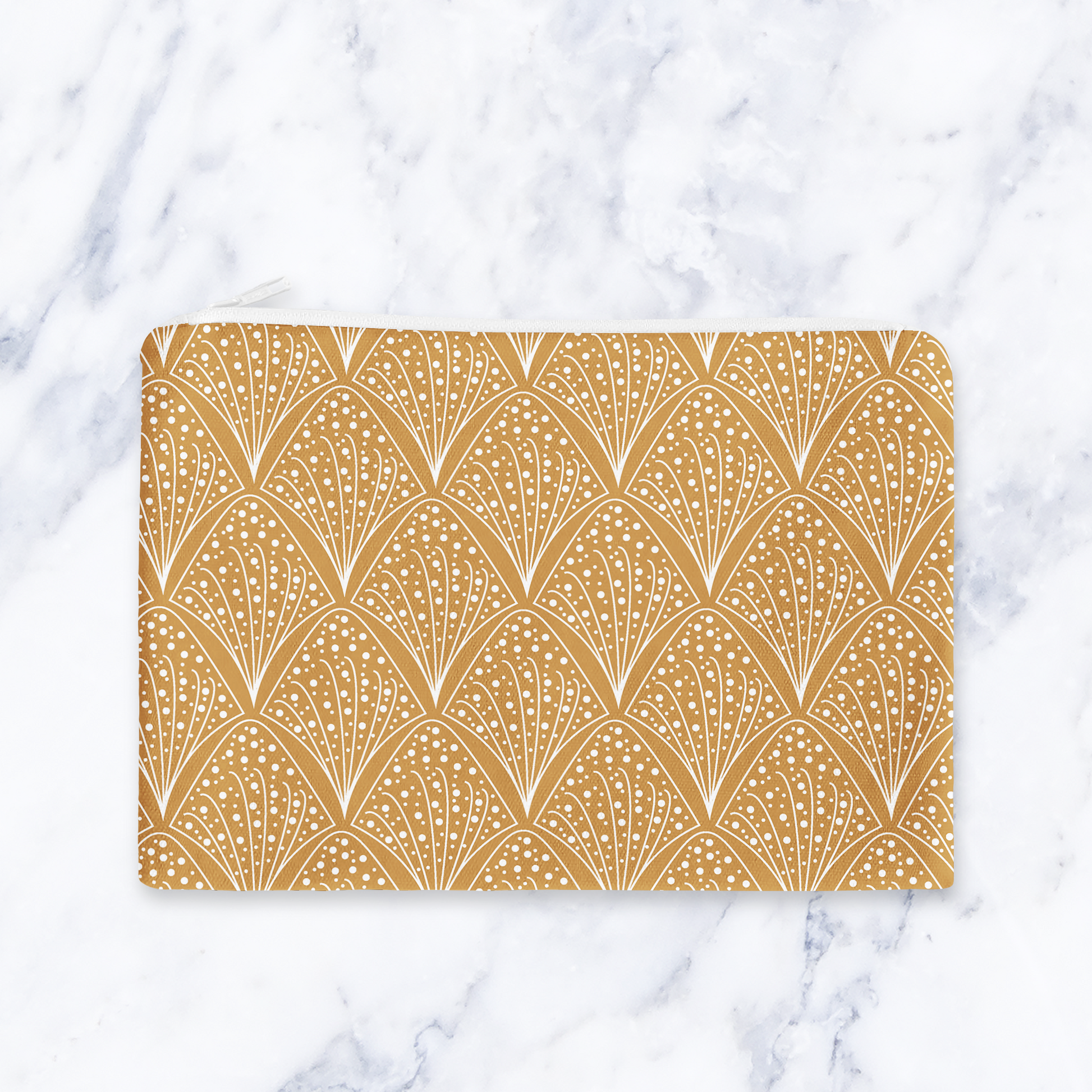 Gold Abstract Makeup Bag
