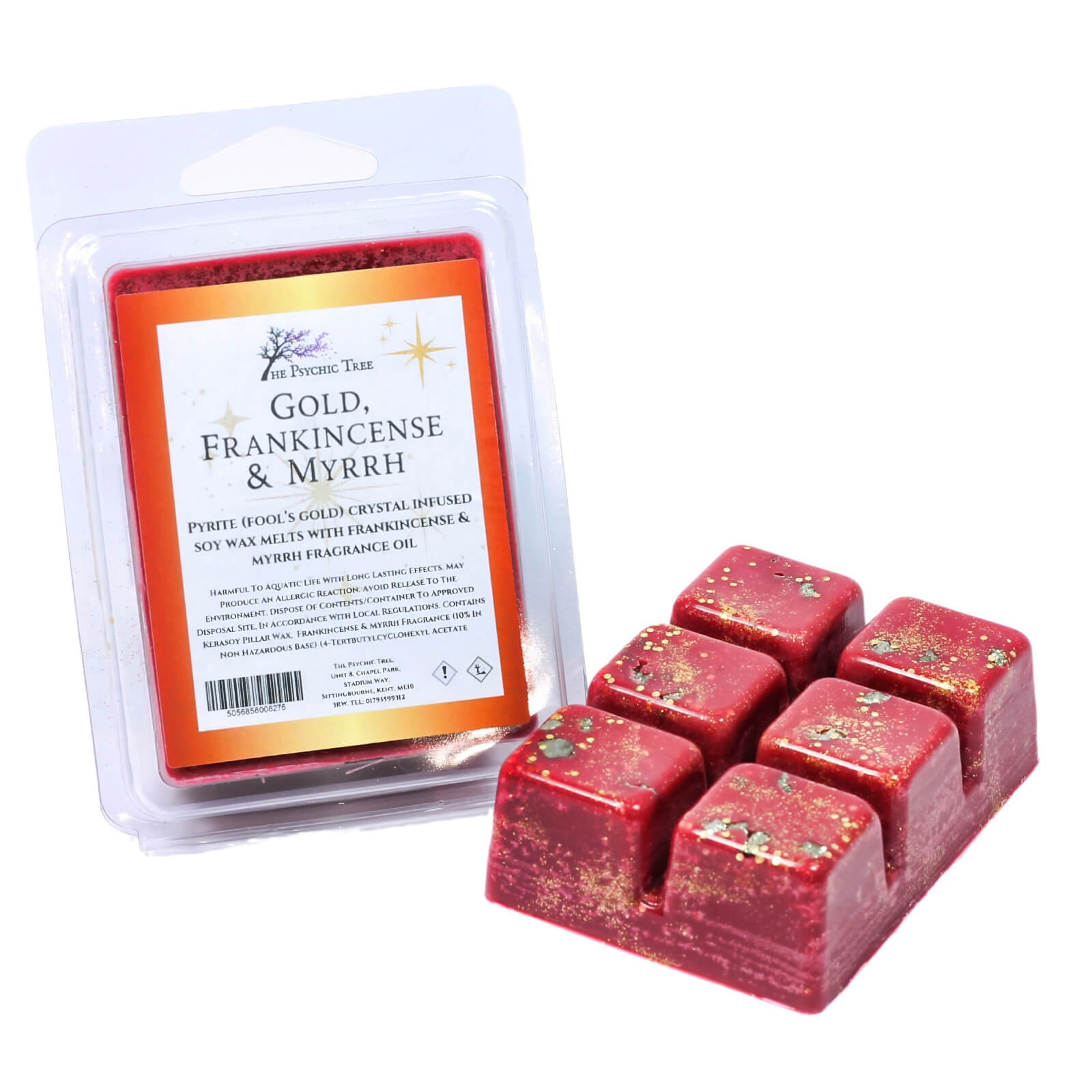 Gold Frankincense and Myrrh Crystal Infused Scented Wax Melts
