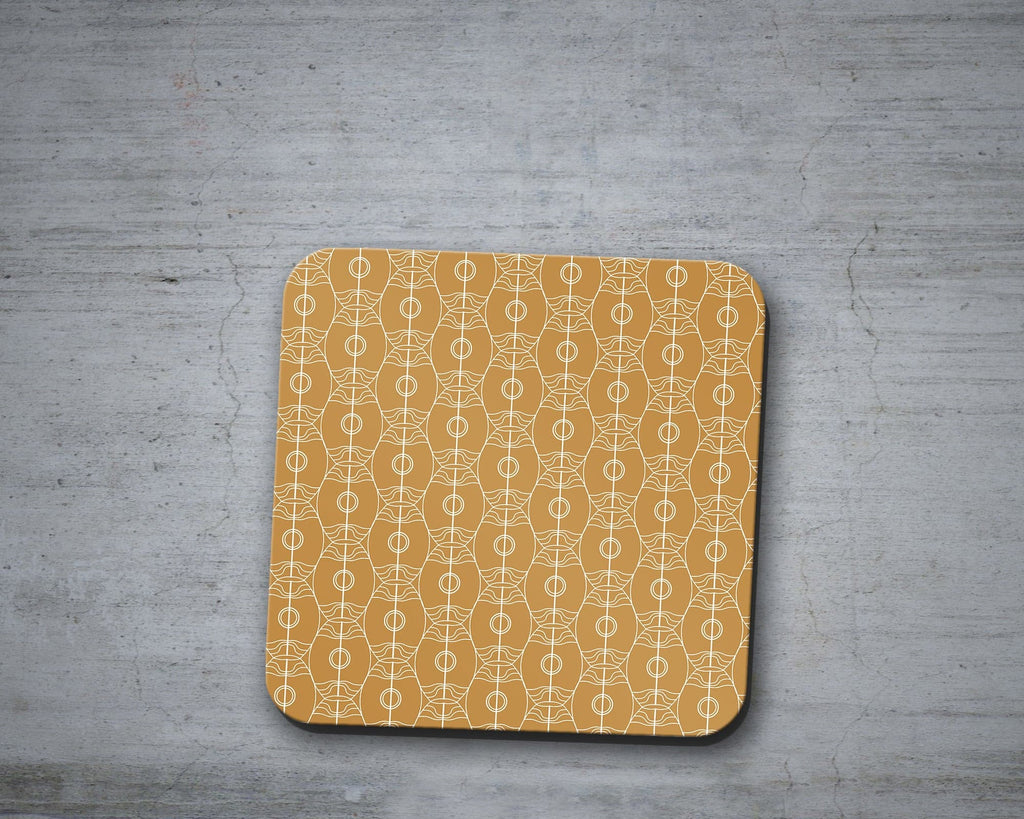 Gold Art Nouveau Geometric Placemats Set of 4 or 6