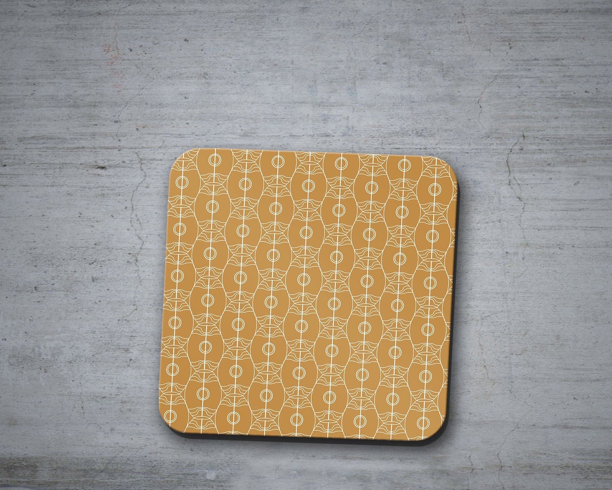 Gold Art Nouveau Geometric Placemats Set of 4 or 6