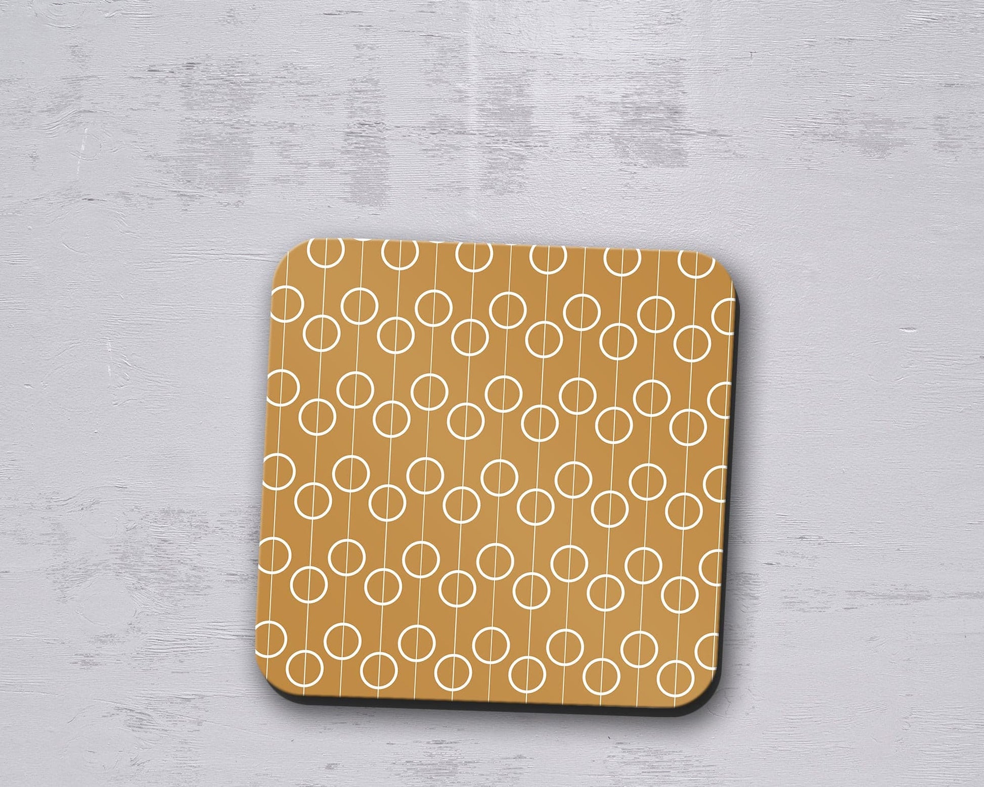 Gold Retro Geometric Circles Placemats Set of 4 or 6