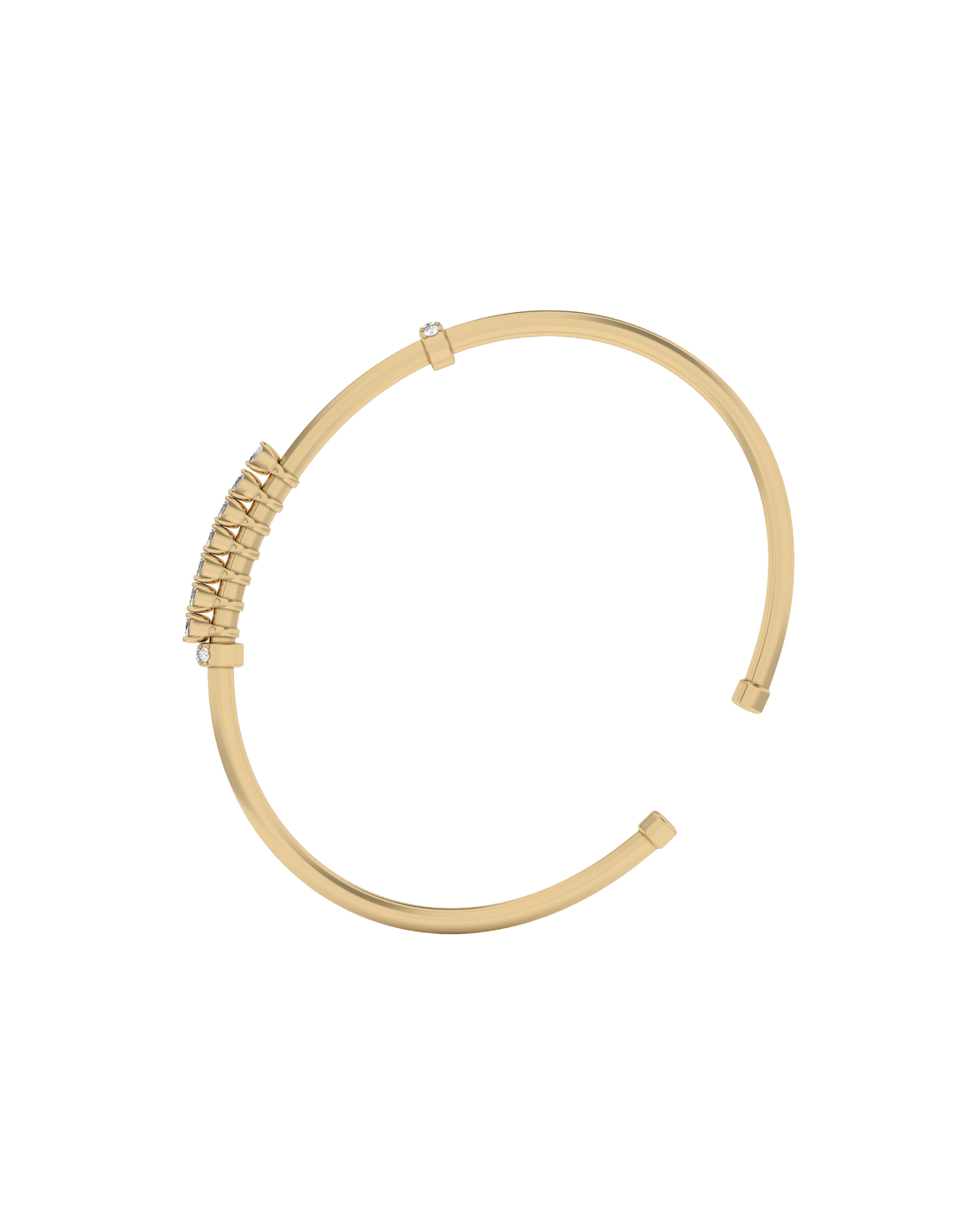 Ballet Bracelet in Sterling Silver and Moissanite