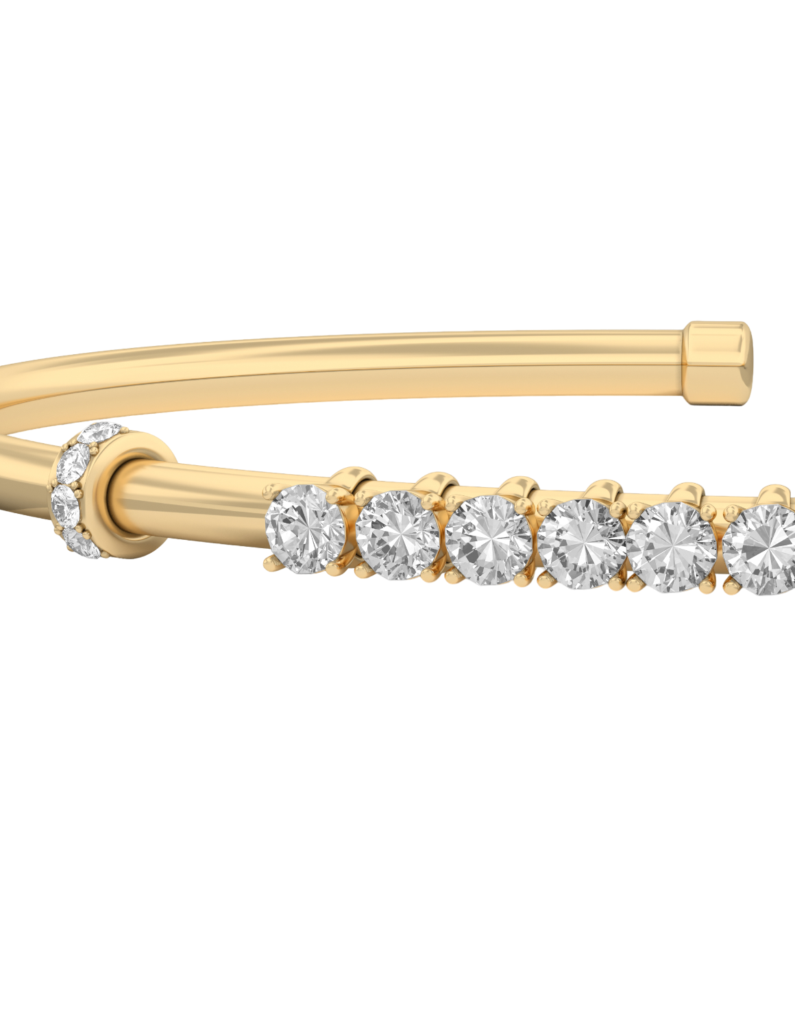 Ballet Bracelet in Sterling Silver and Moissanite