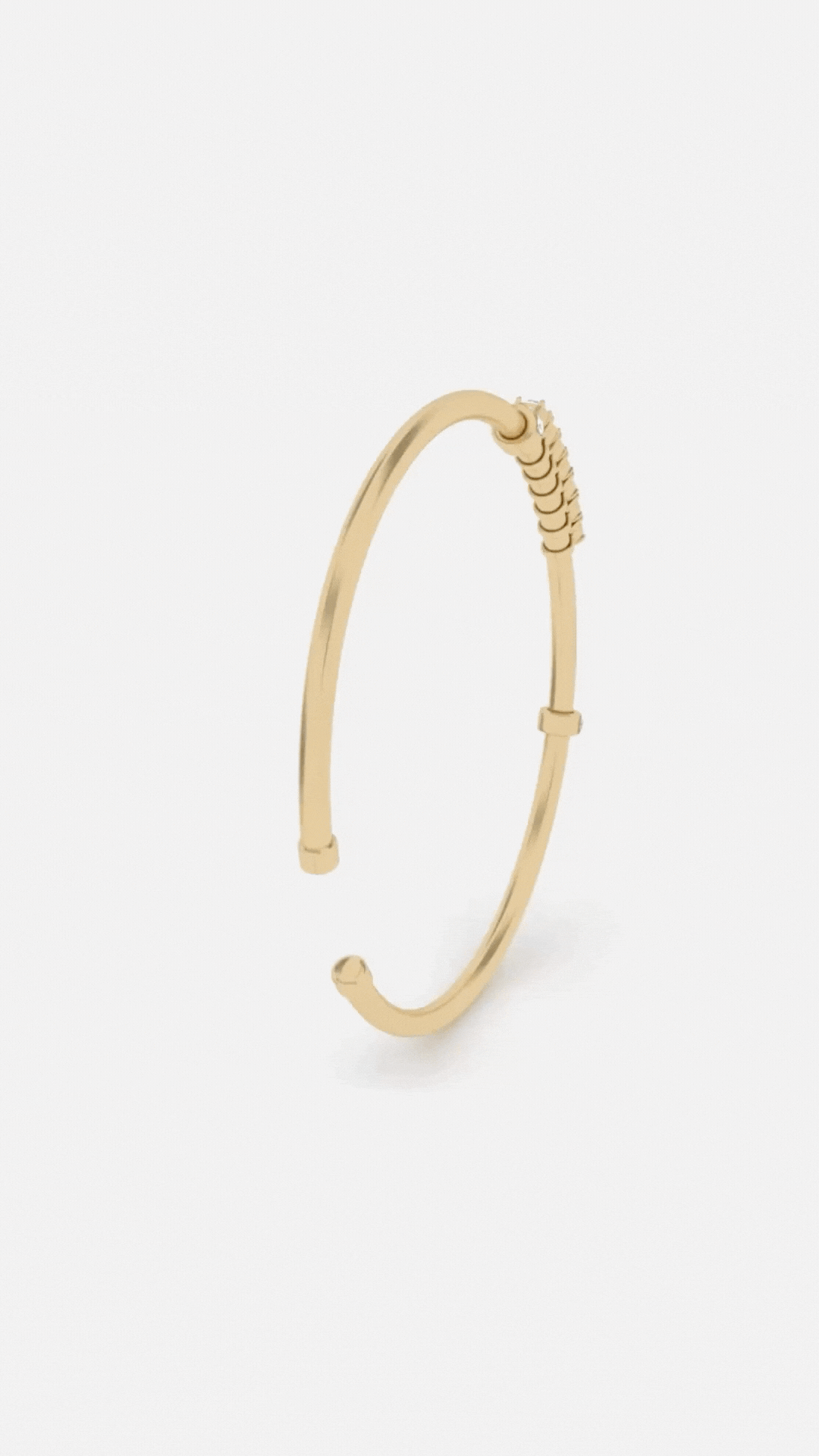 Ballet Bracelet in Sterling Silver and Moissanite