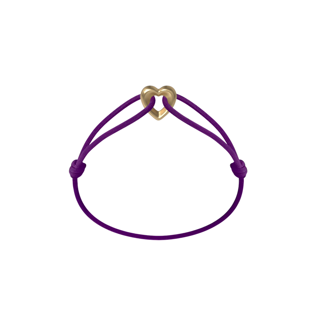 Golden Heart Cord Bracelet