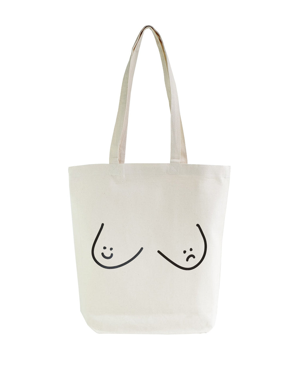Happy Face Sad Face Boobs Tote Bag