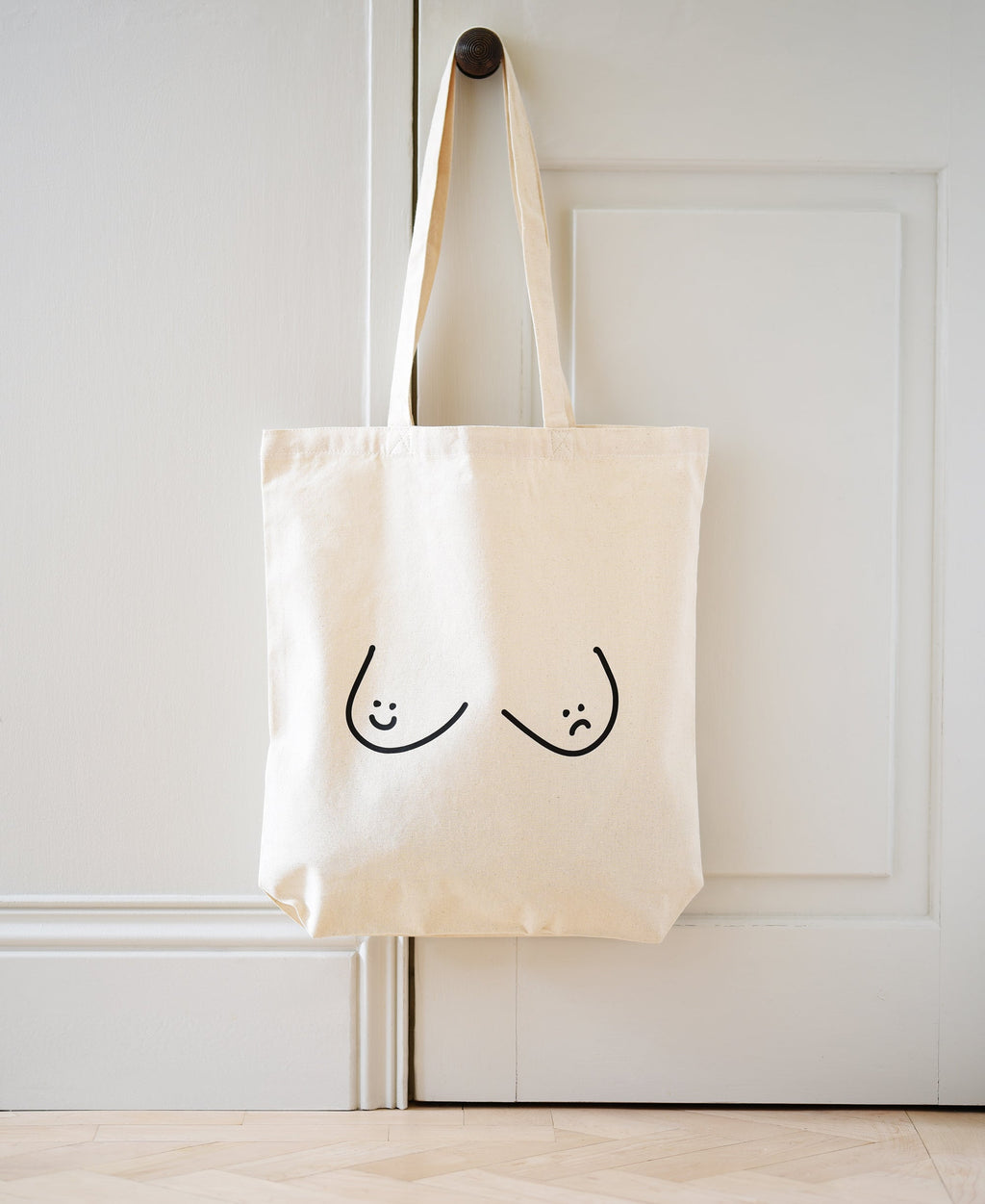 Happy Face Sad Face Boobs Tote Bag