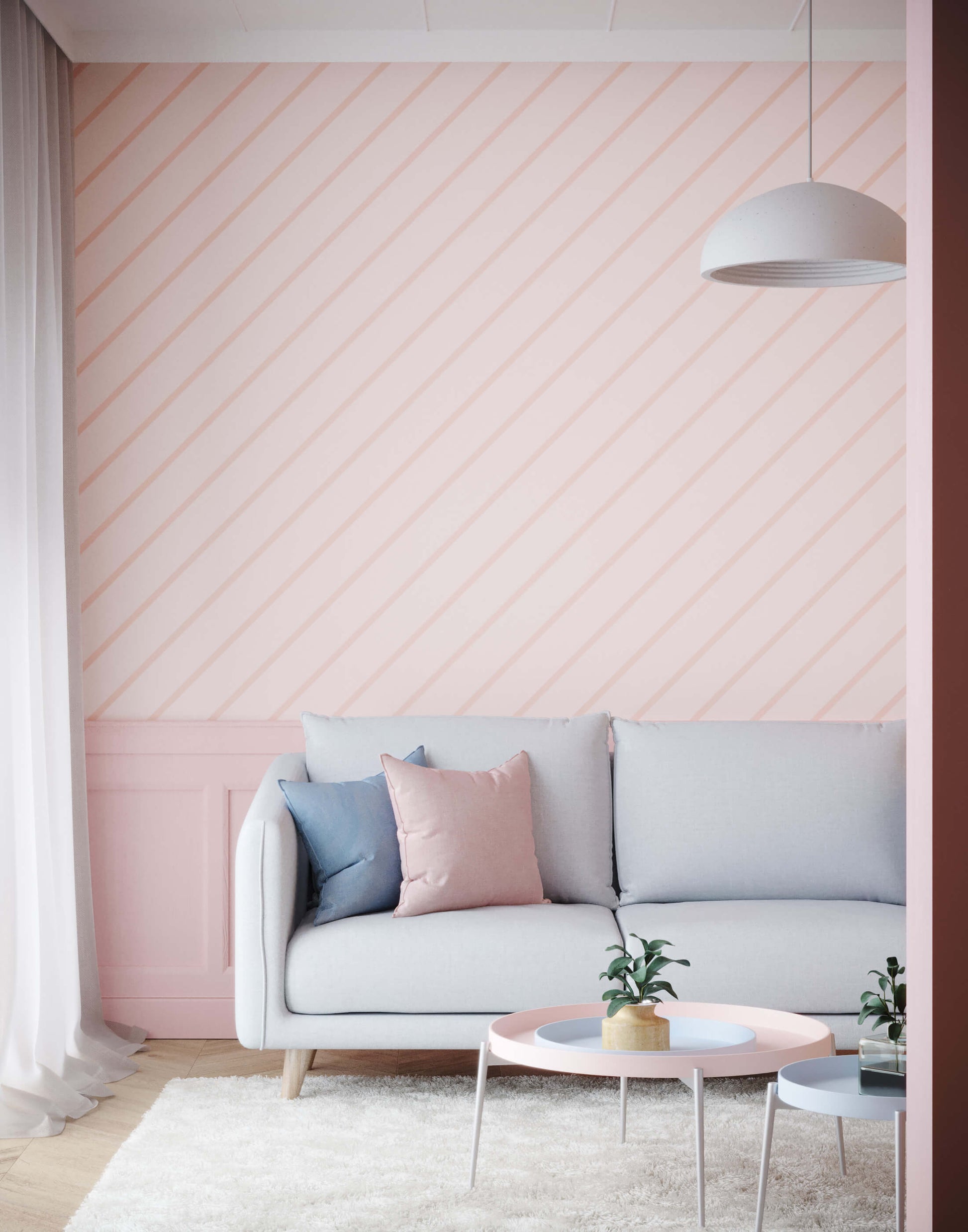Granita Diagonal Pinstripe Wallpaper