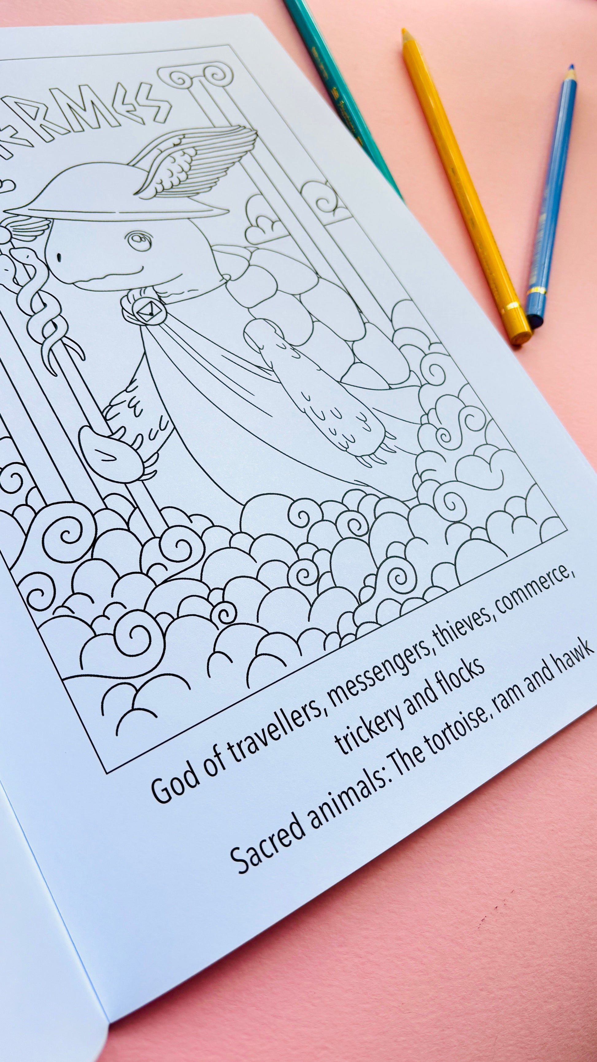 Animals of Olympus: A Greek Mythology Colouring Book