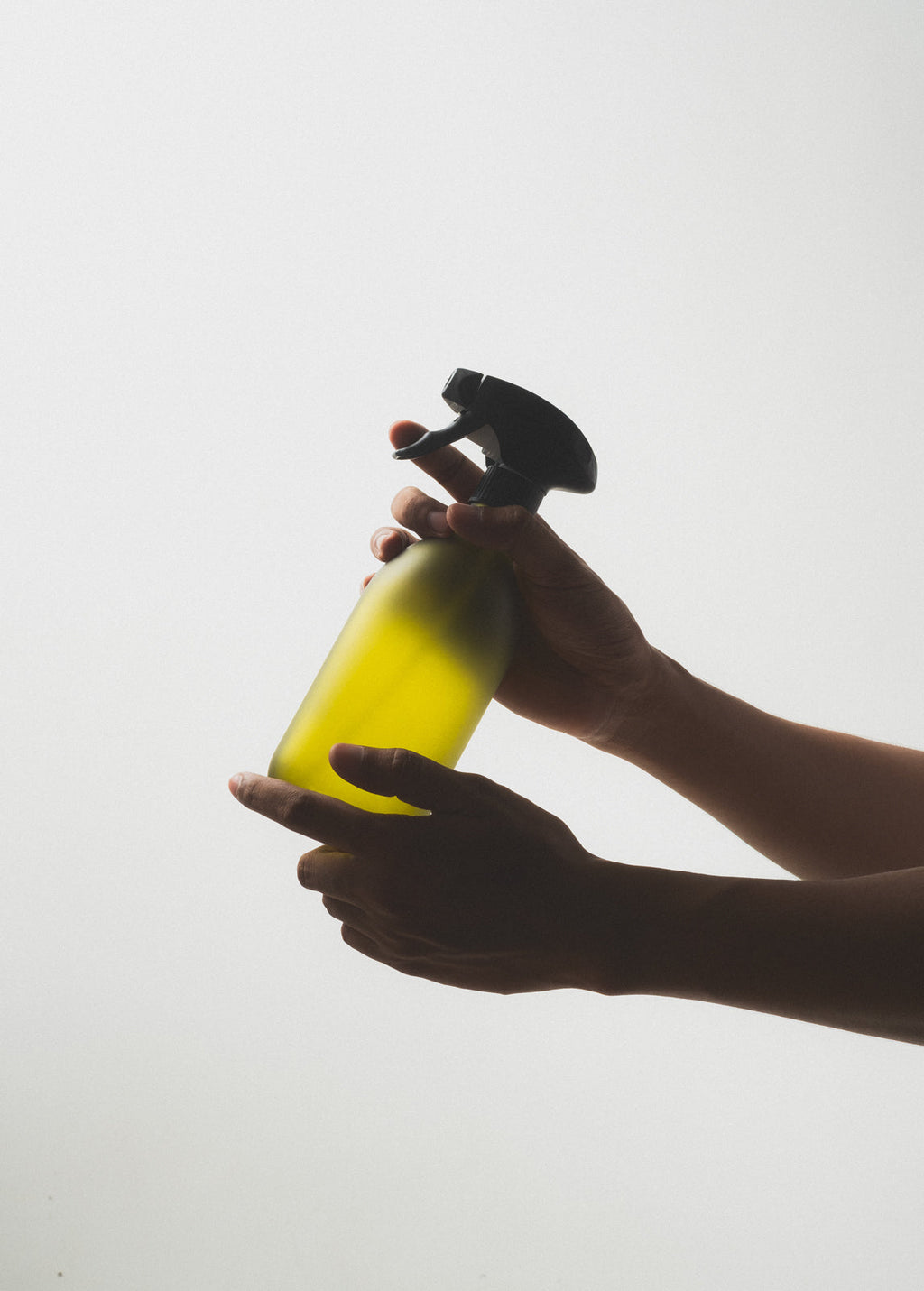 Green Glass Spray Bottle