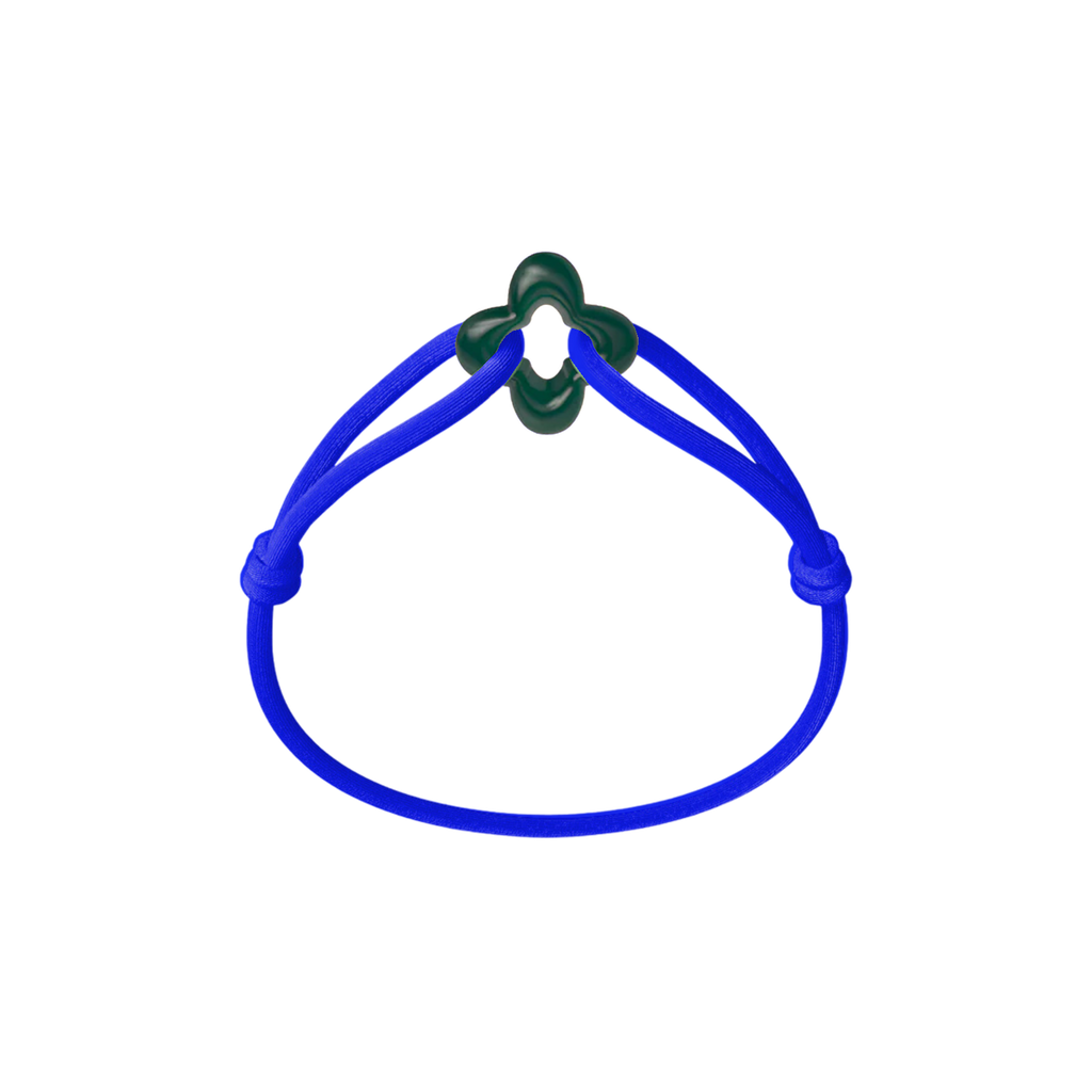 Green Clover Cord Bracelet