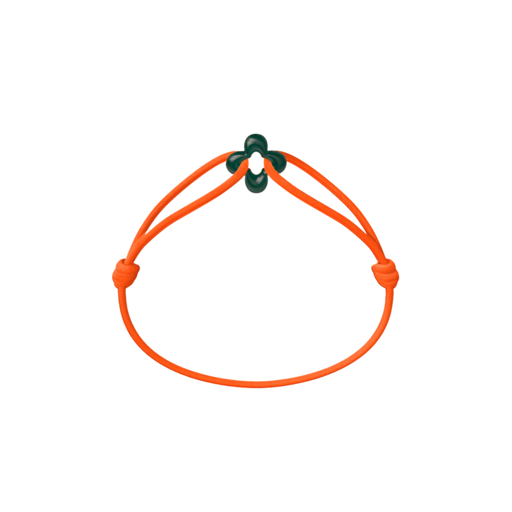 Mini Green Clover Cord Bracelet