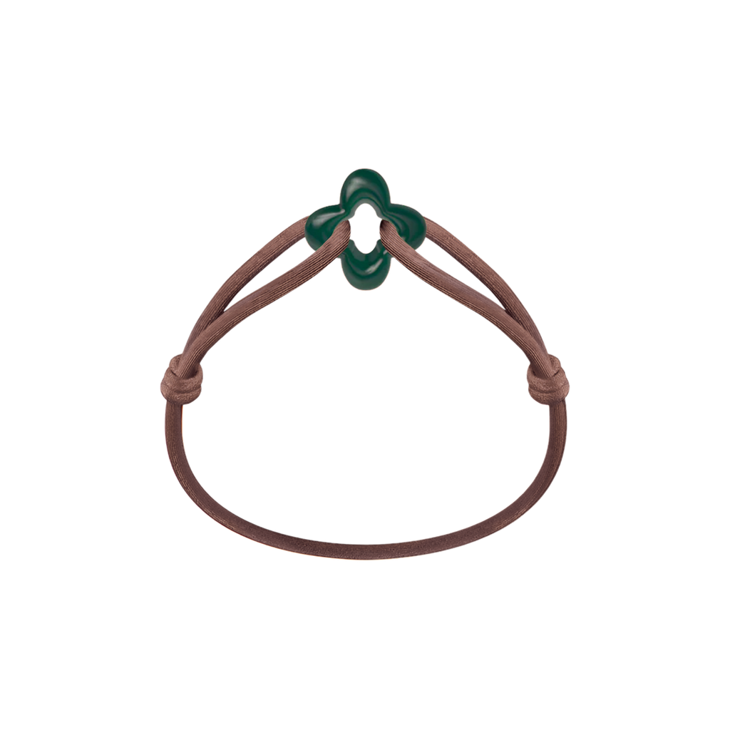 Green Clover Cord Bracelet