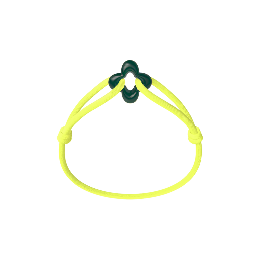 Green Clover Cord Bracelet