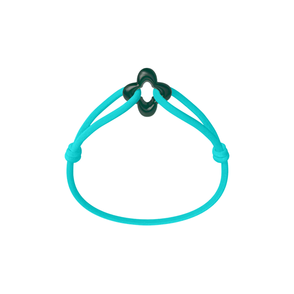 Green Clover Cord Bracelet