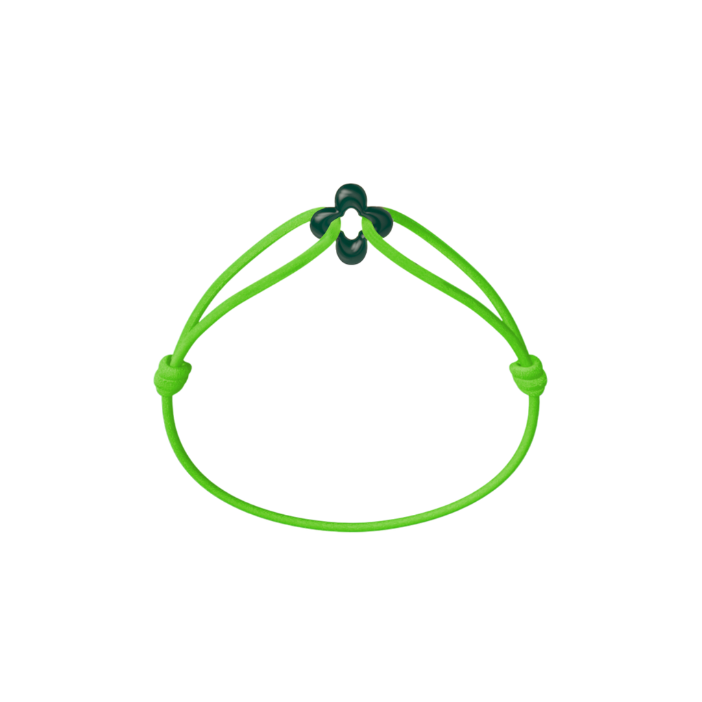 Mini Green Clover Cord Bracelet