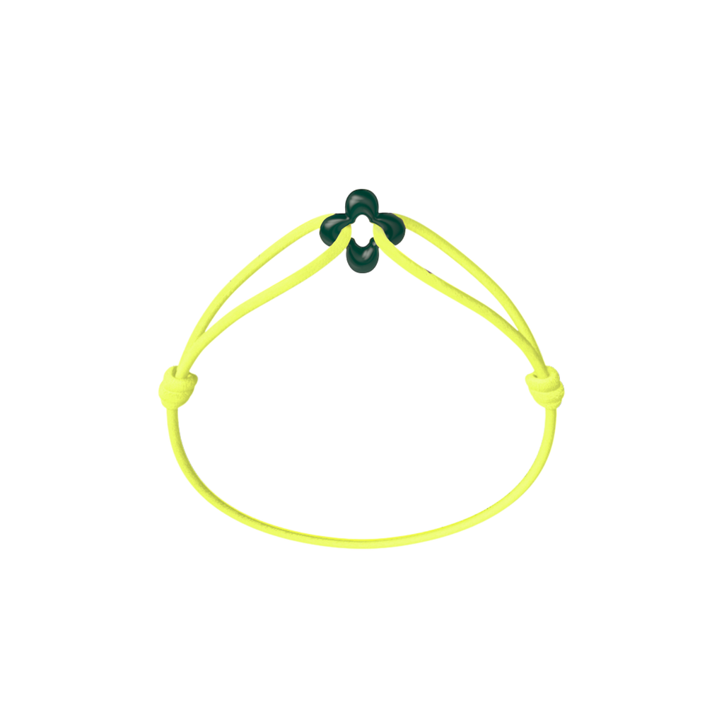 Mini Green Clover Cord Bracelet
