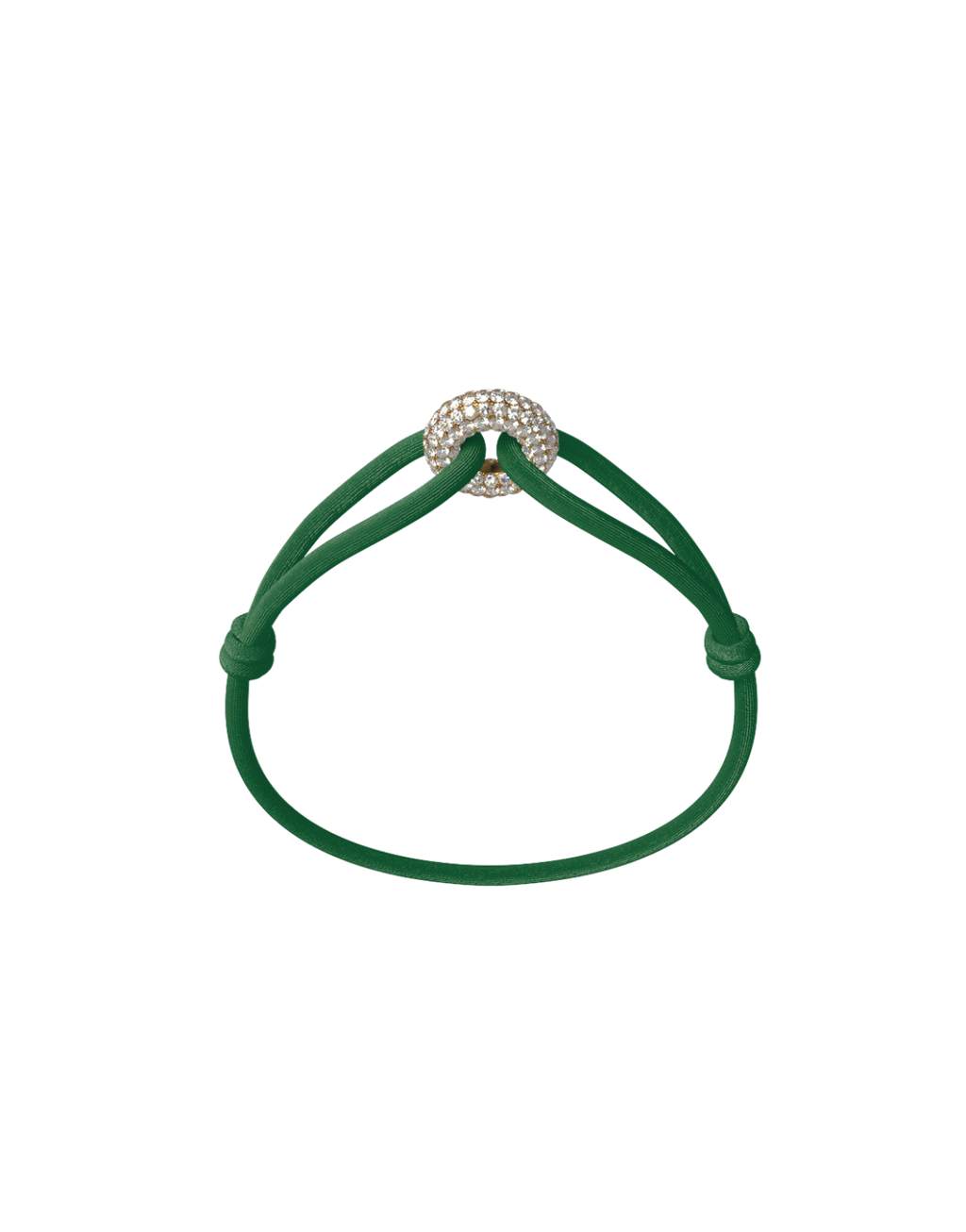 Golden Pave Cord Bracelet with Lab Diamonds