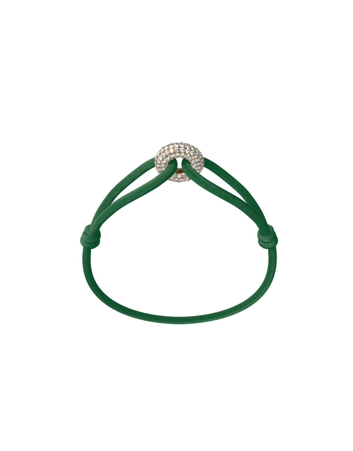 Golden Pave Cord Bracelet with Lab Diamonds