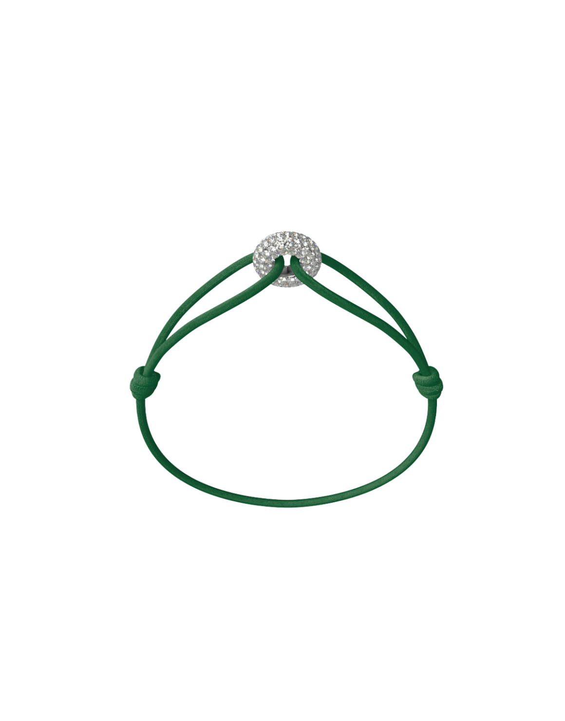 Mini Silver Soho Pavé Cord Bracelet