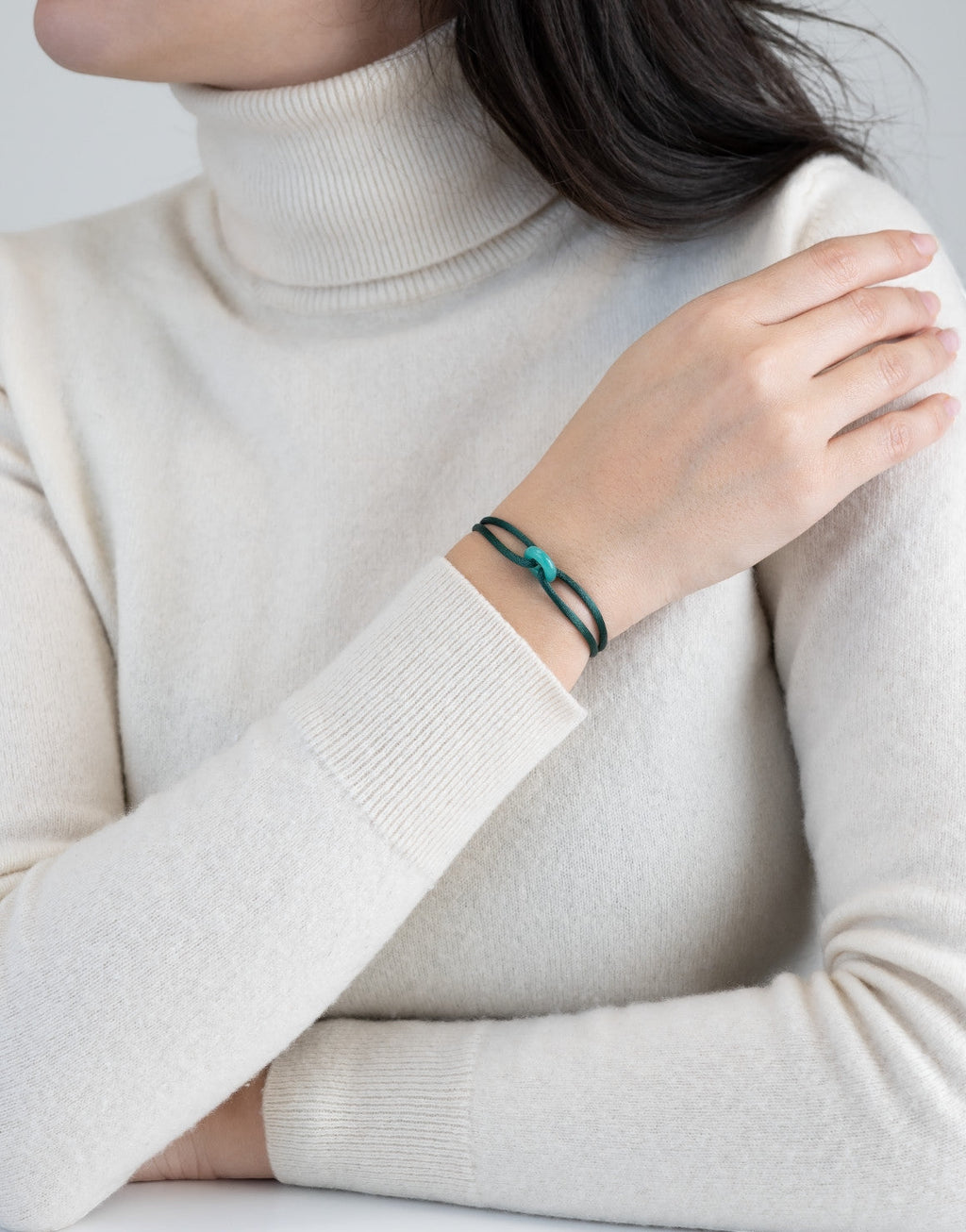 Soho Cord Bracelet with Jade Stone