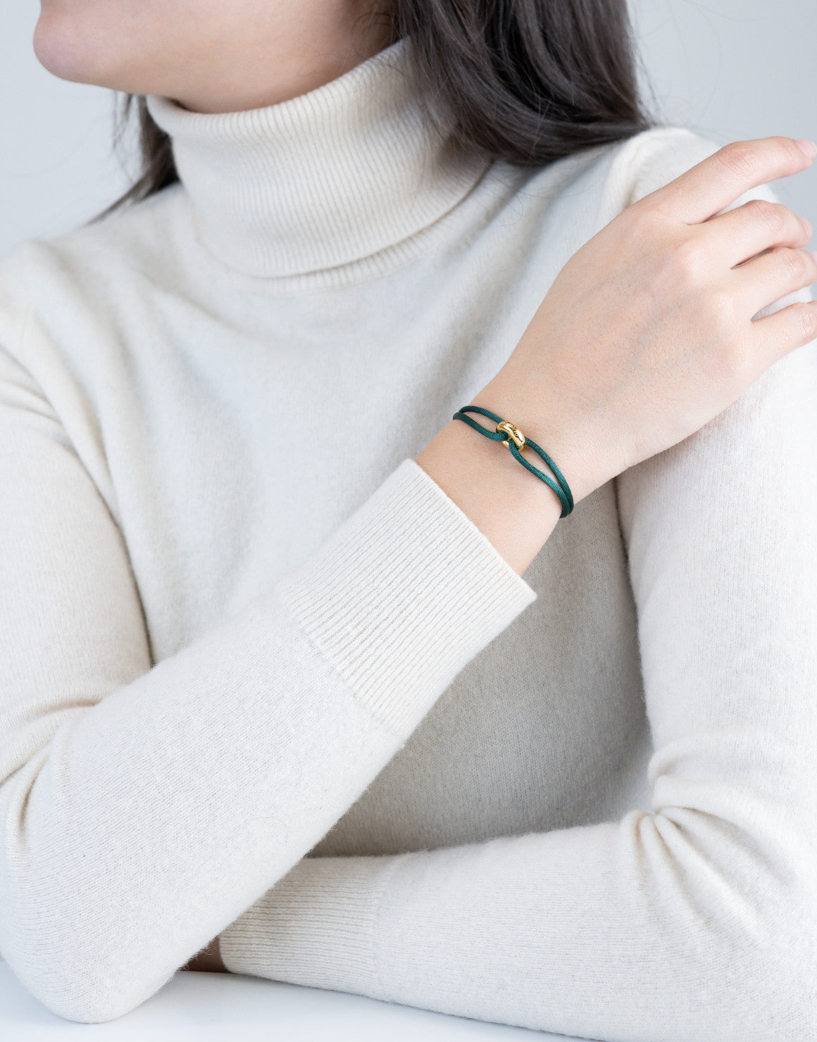 Golden Cord Bracelet Handcrafted in Sterling Silver