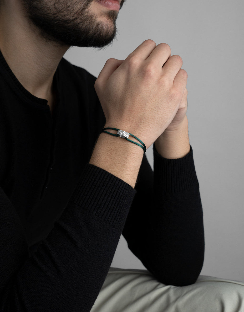 Regent Cord Bracelet in Sterling Silver