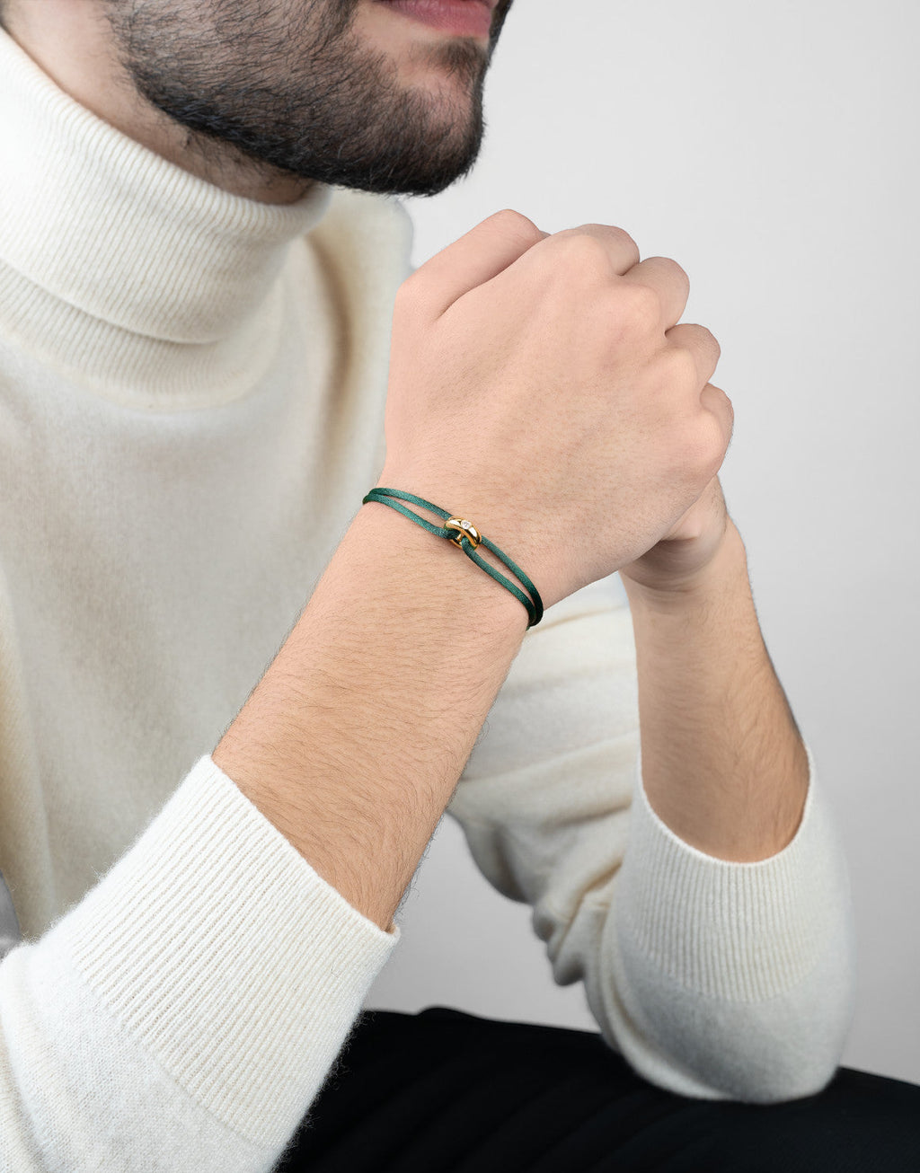 Golden Diamond Cord Bracelet