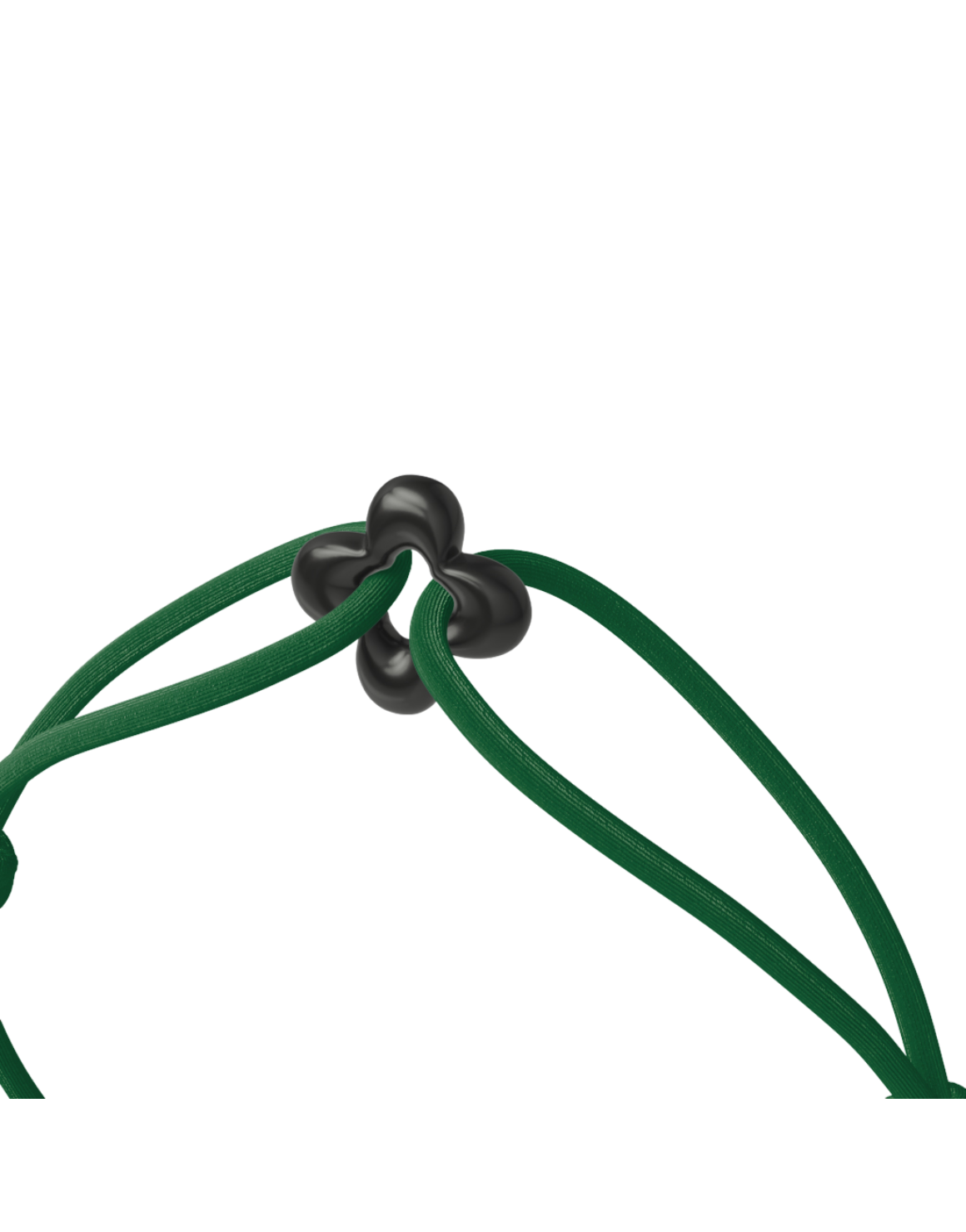 Mini Black Clover Onyx Cord Bracelet