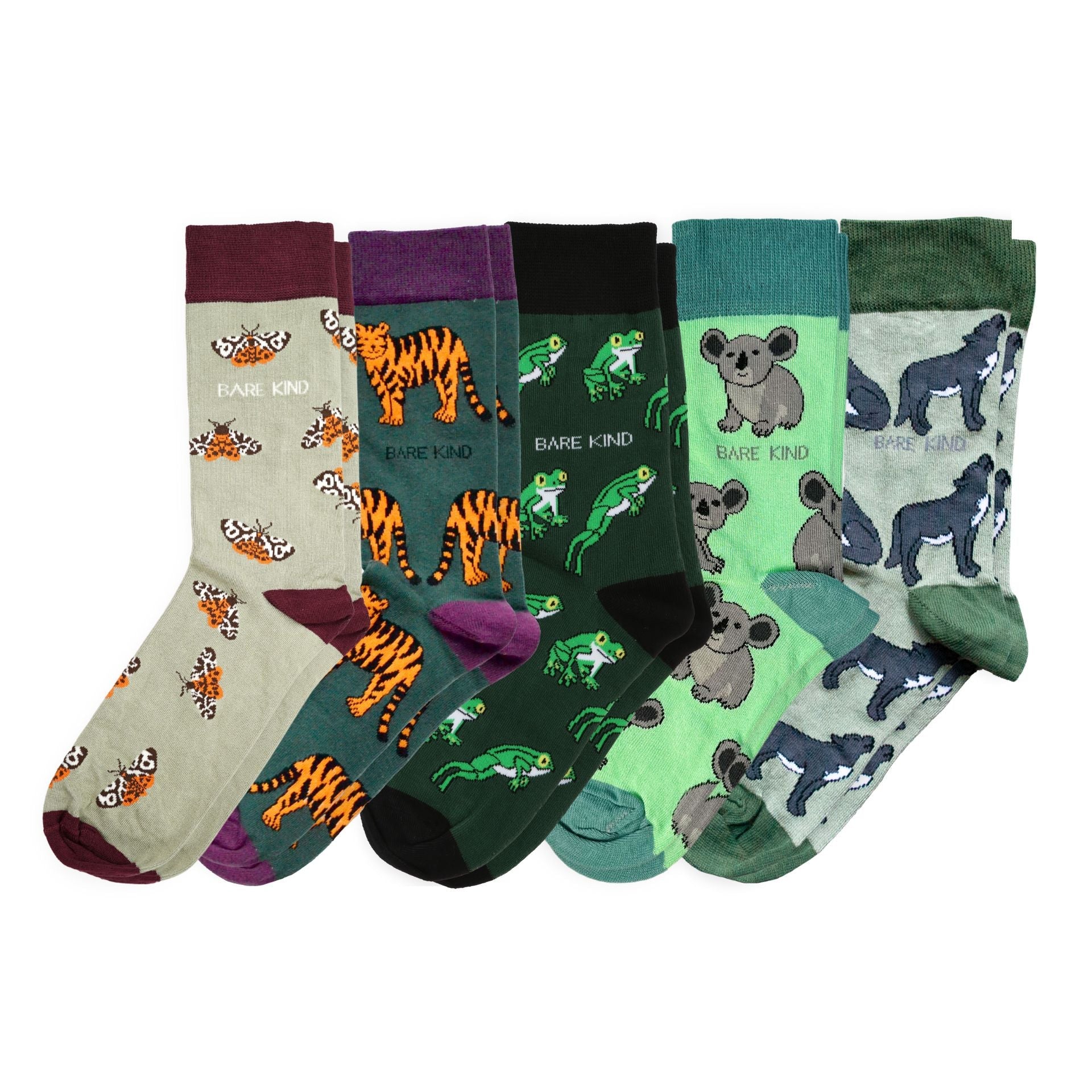 Green Lover Bamboo Sock Set with 5 Pairs
