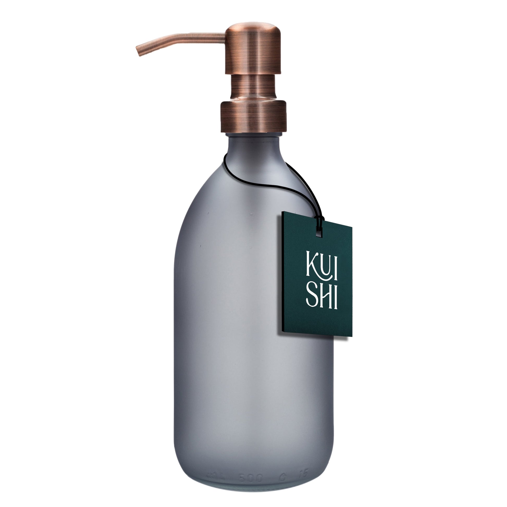Grey Soap Dispenser with Stainless Steel Pump