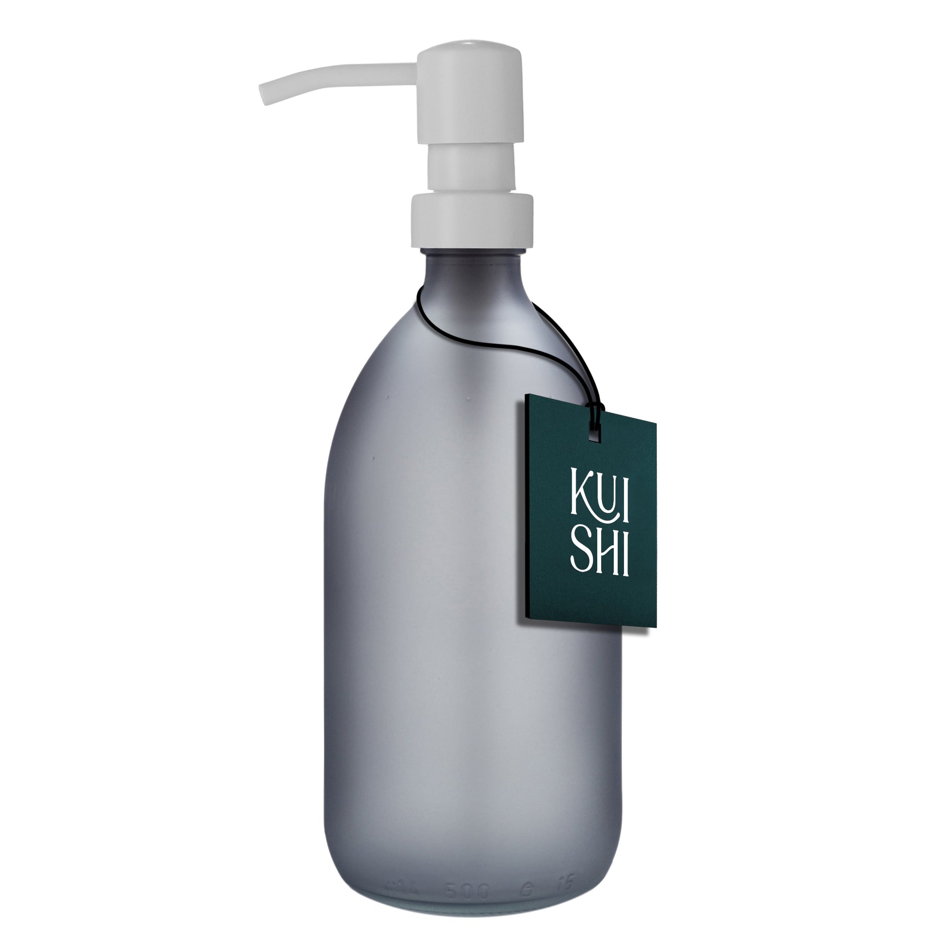 Grey Soap Dispenser with Stainless Steel Pump