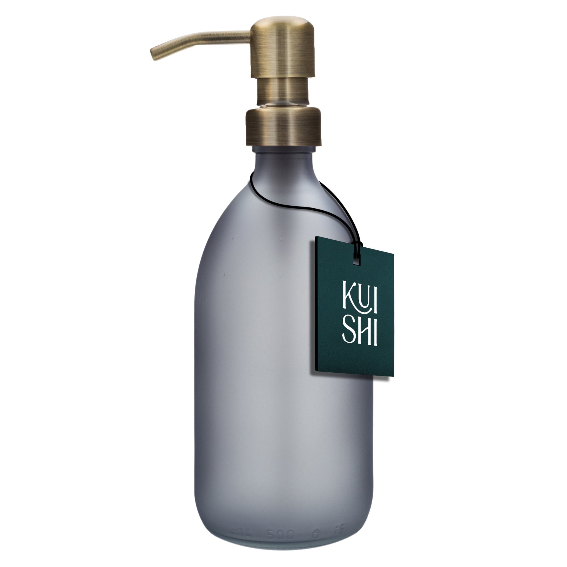 Grey Soap Dispenser with Stainless Steel Pump