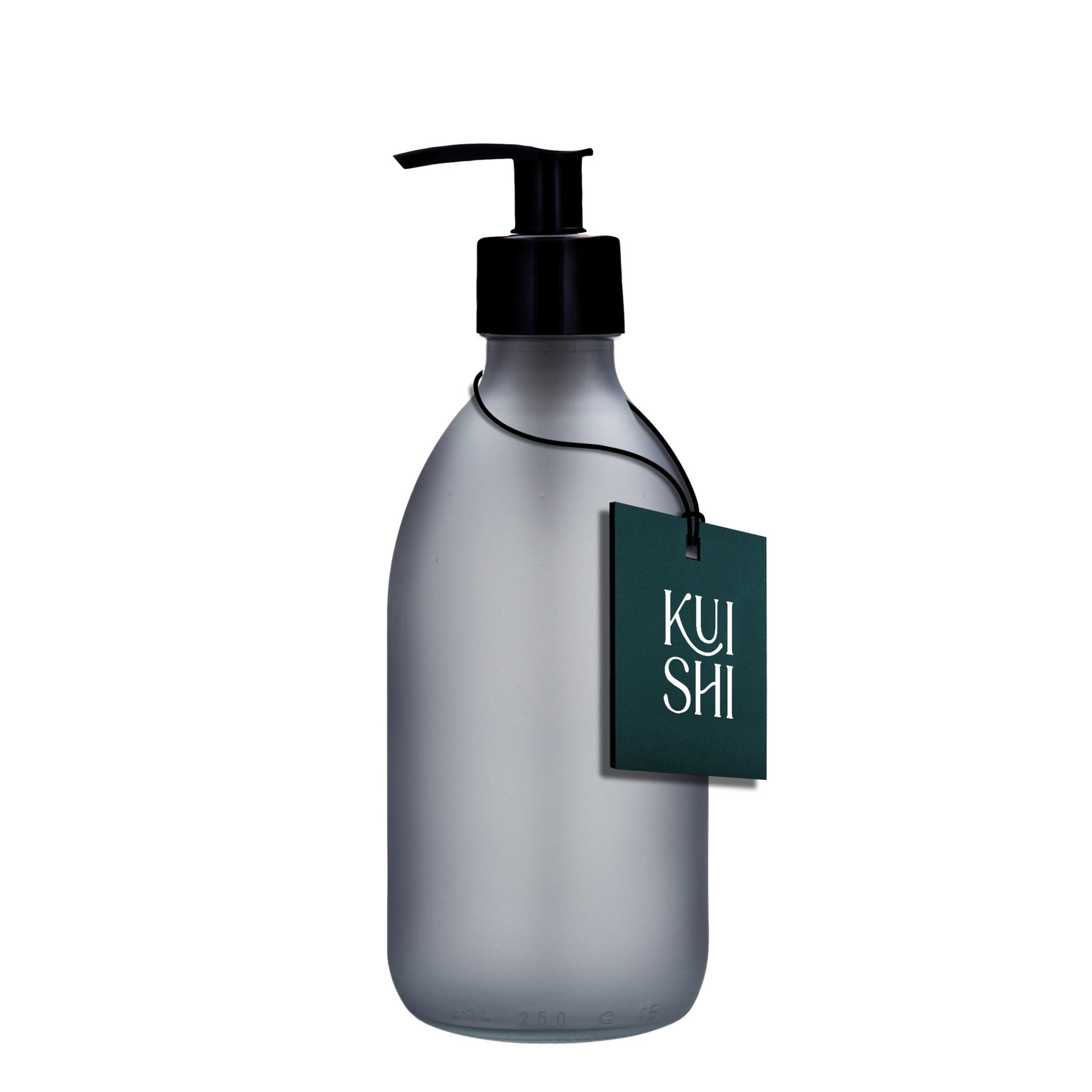 Grey Glass Soap Pump Bottle