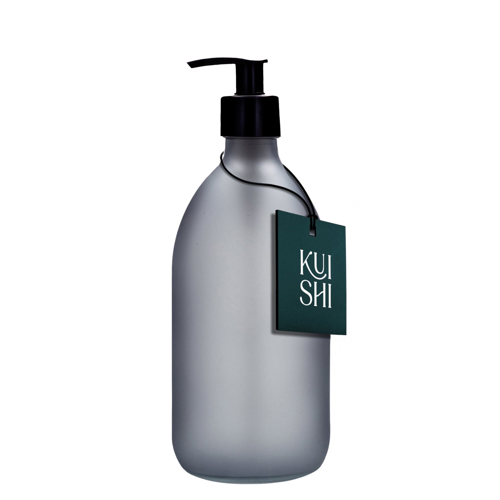 Grey Glass Soap Pump Bottle
