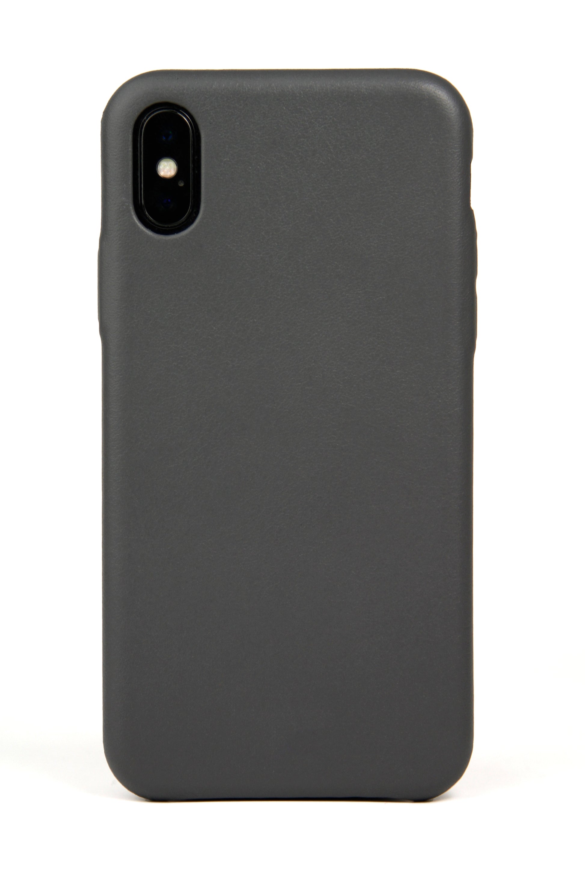iPhone X Case in Grey Leather