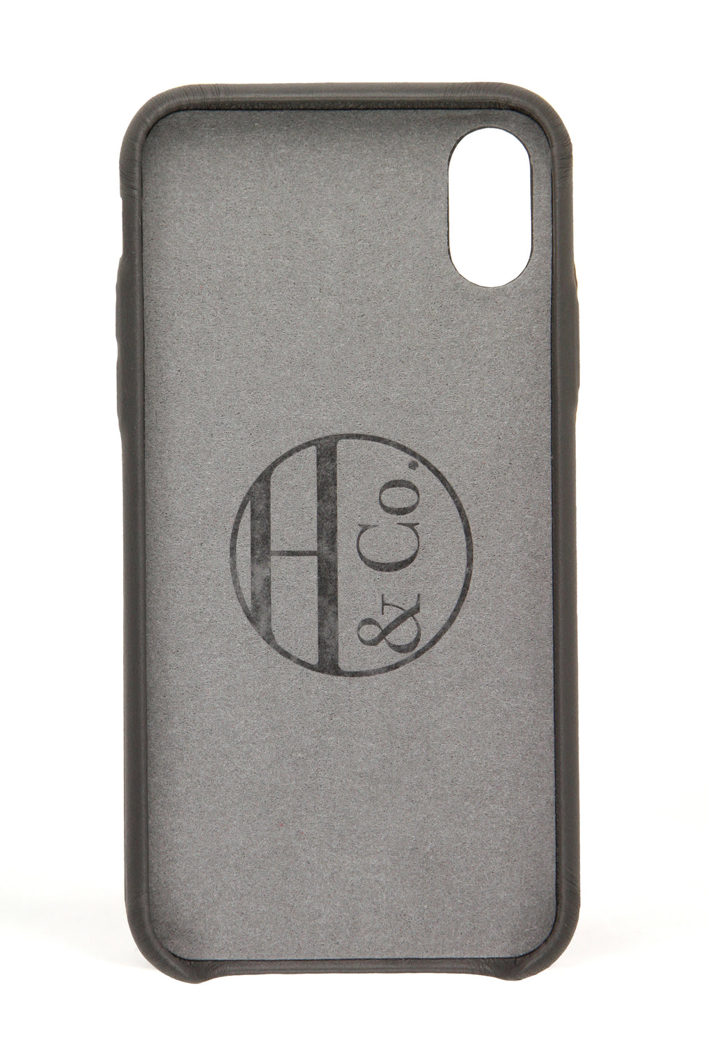 iPhone X Case in Grey Leather
