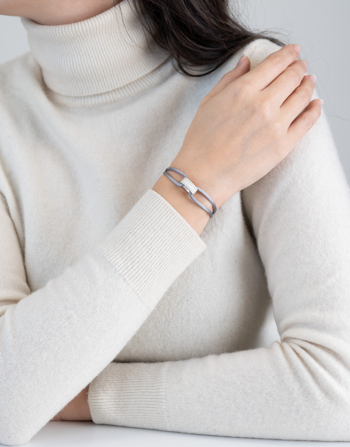 Regent Cord Bracelet in Sterling Silver