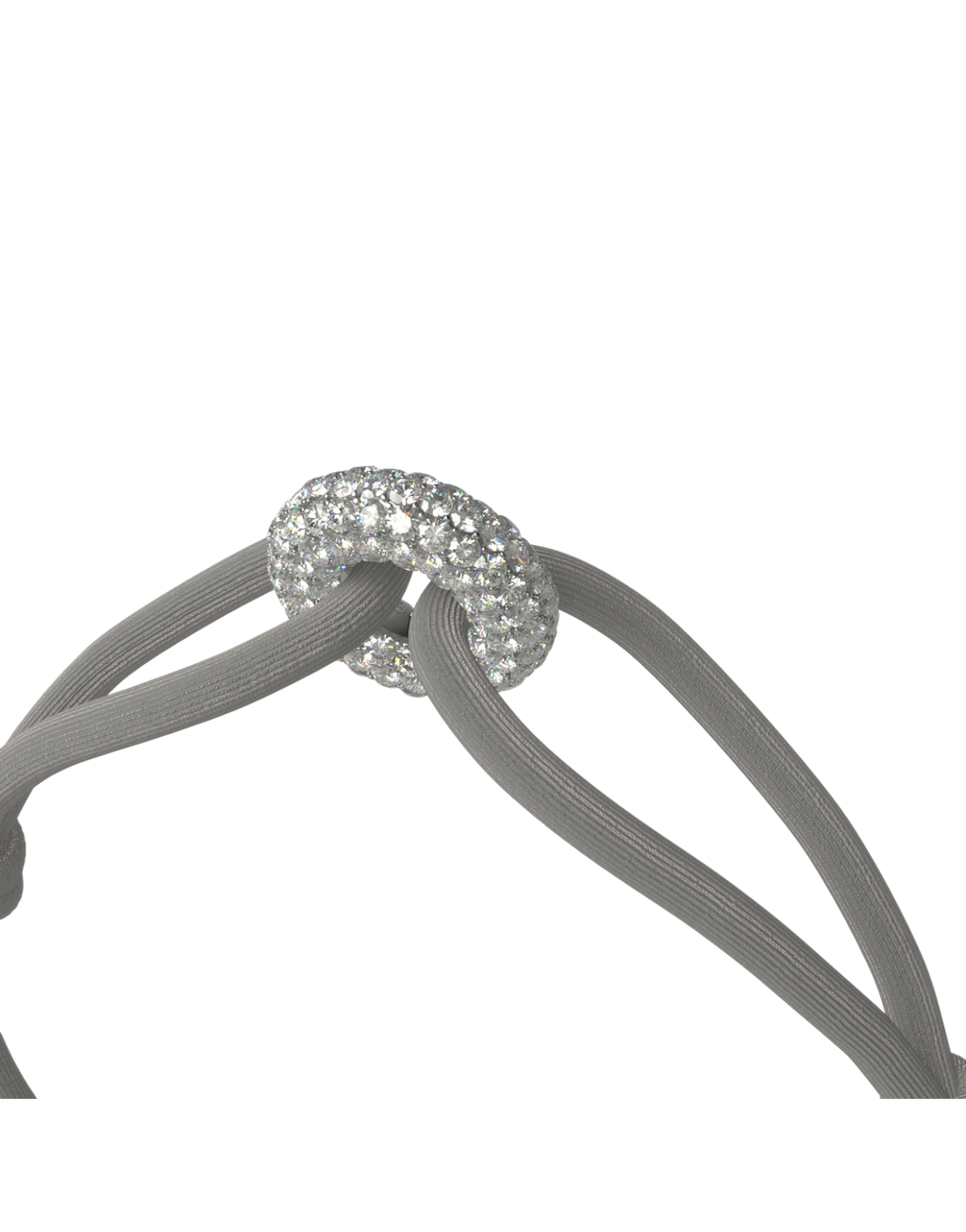 Silver Soho Pavé Cord Bracelet