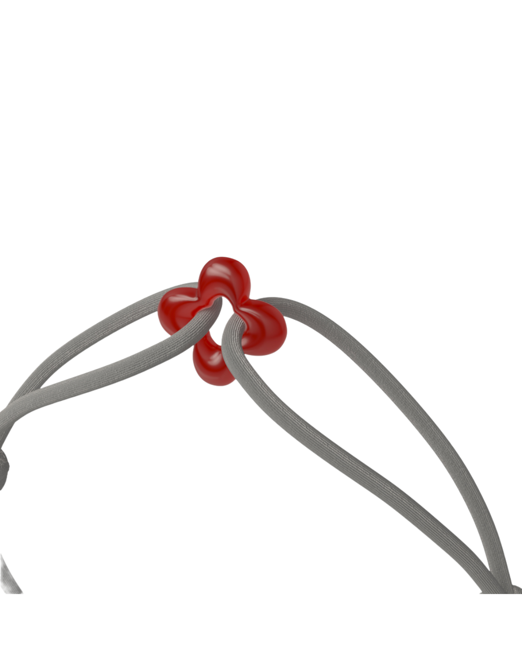 Mini Red Clover Cord Bracelet with Carnelian