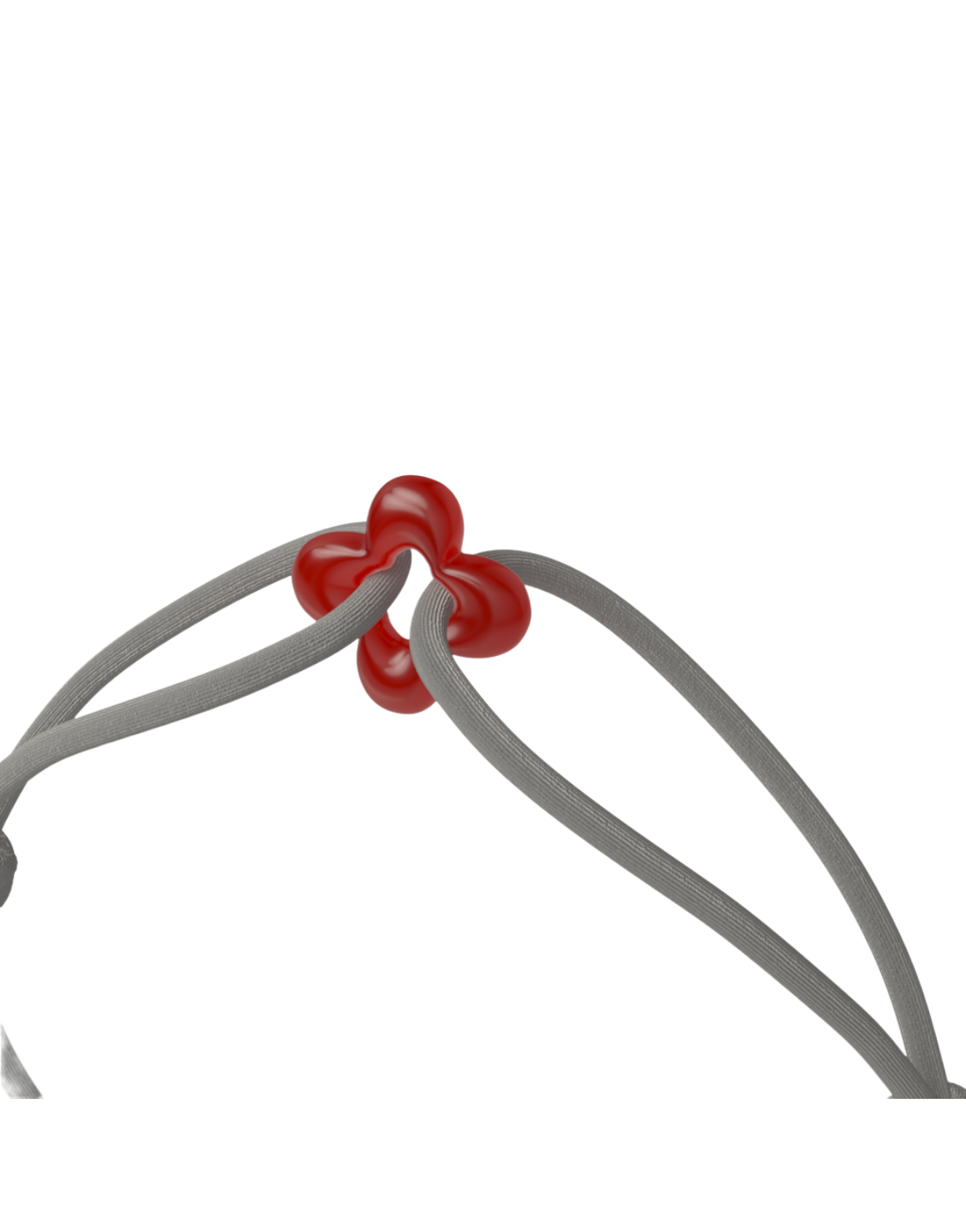 Mini Red Clover Cord Bracelet with Carnelian