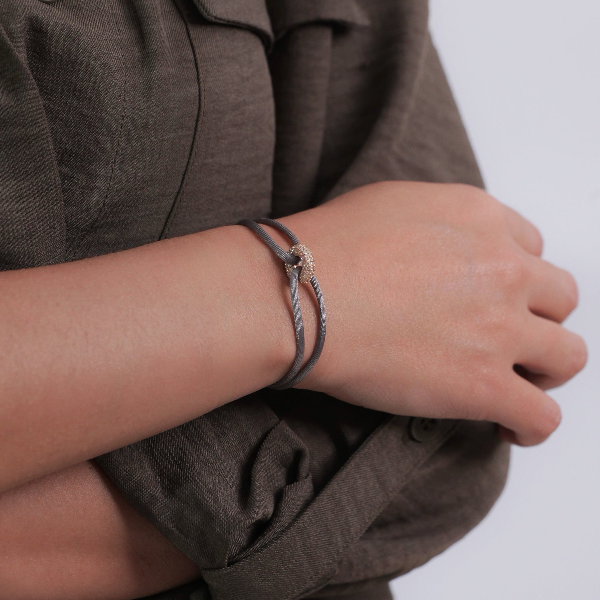 Rose Soho Pave Cord Bracelet