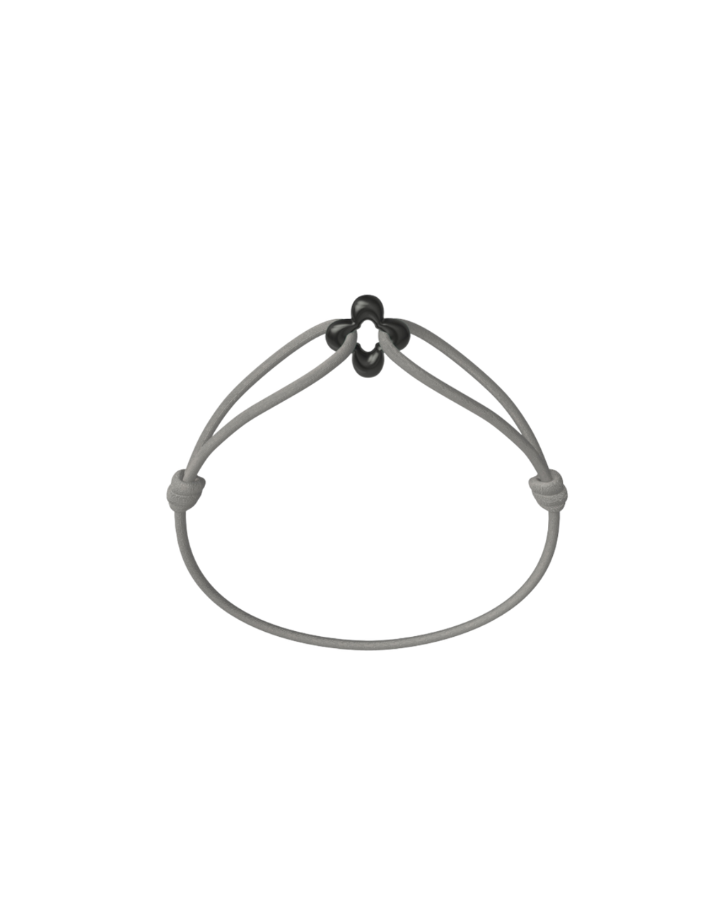 Mini Black Clover Onyx Cord Bracelet