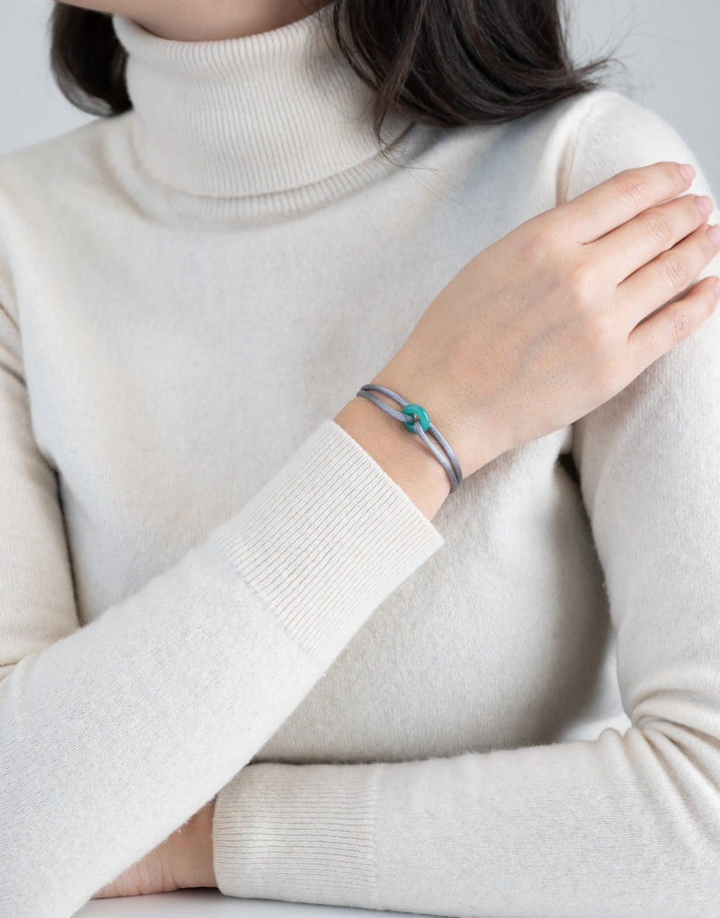 Soho Cord Bracelet with Jade Stone