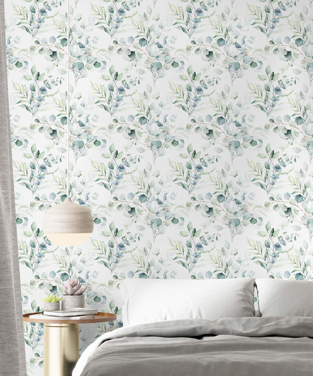 Watercolour Eucalyptus Leaf Wallpaper