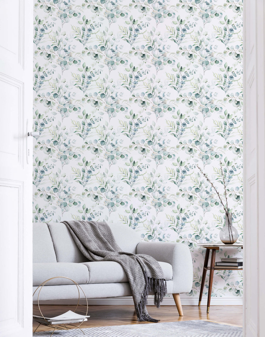 Watercolour Eucalyptus Leaf Wallpaper