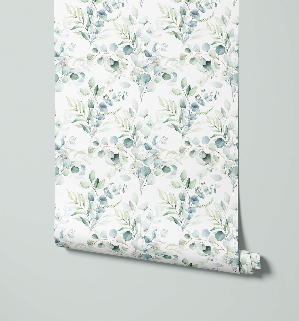 Watercolour Eucalyptus Leaf Wallpaper