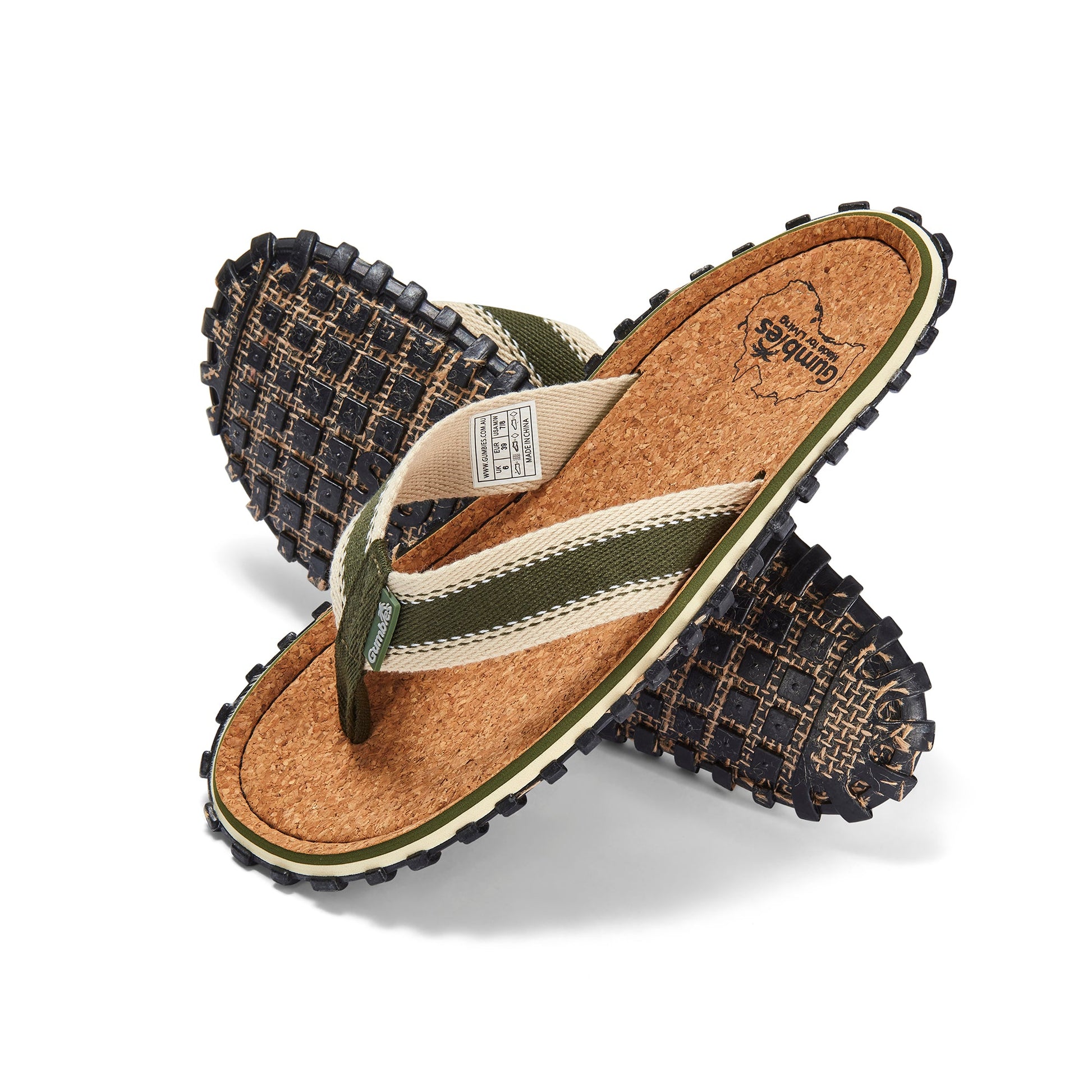 Khaki Flip Flops for Women