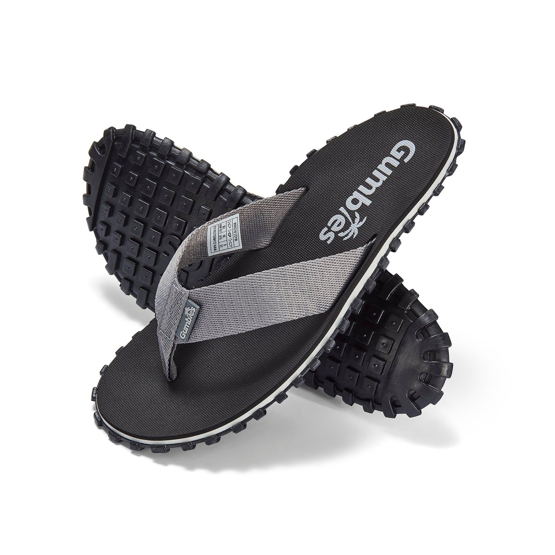 Duckbill Flip Flops Men's Black and Grey